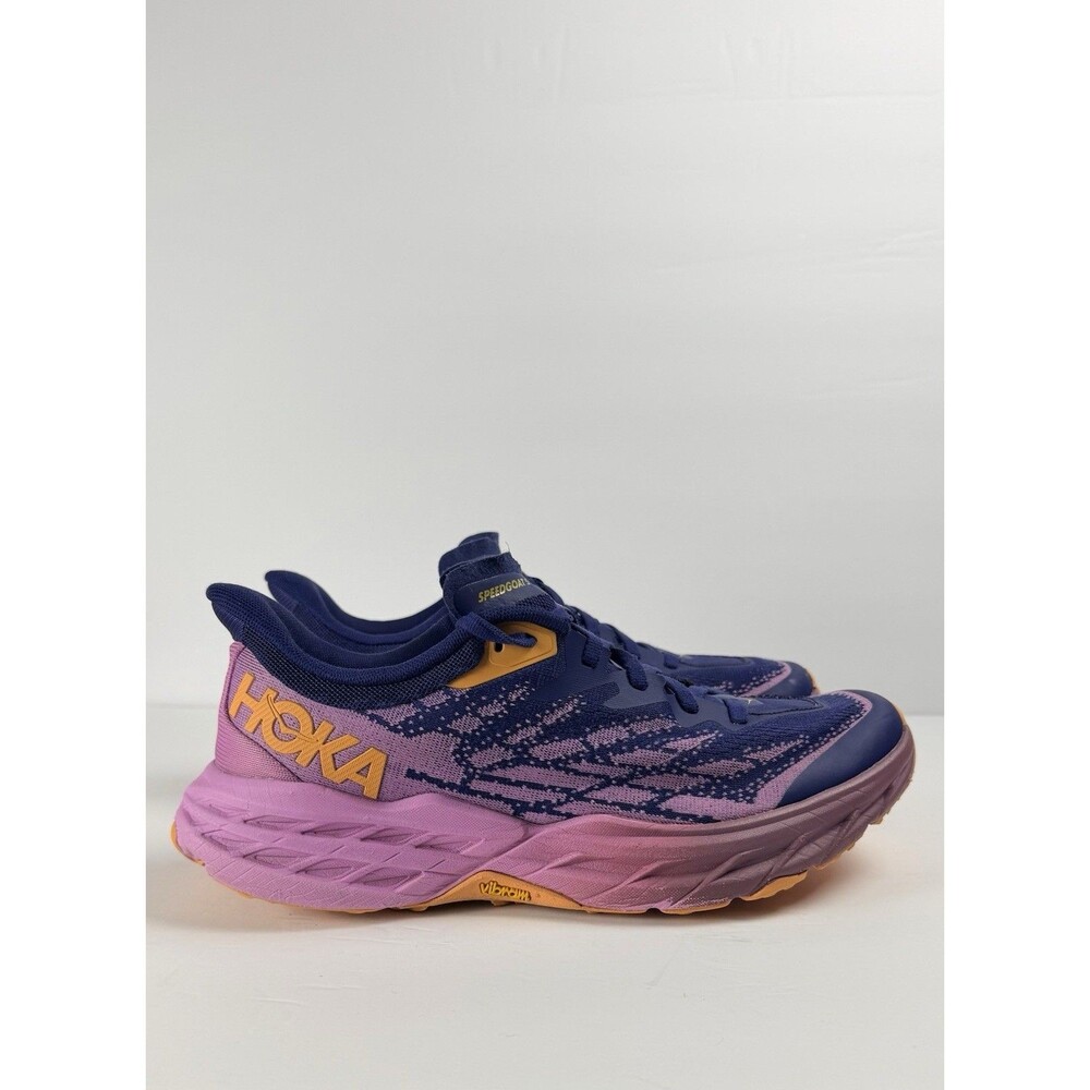 Hoka One Speedgoat 5 Womens 10B Athletic Running Shoes Pink Orange Sneakers